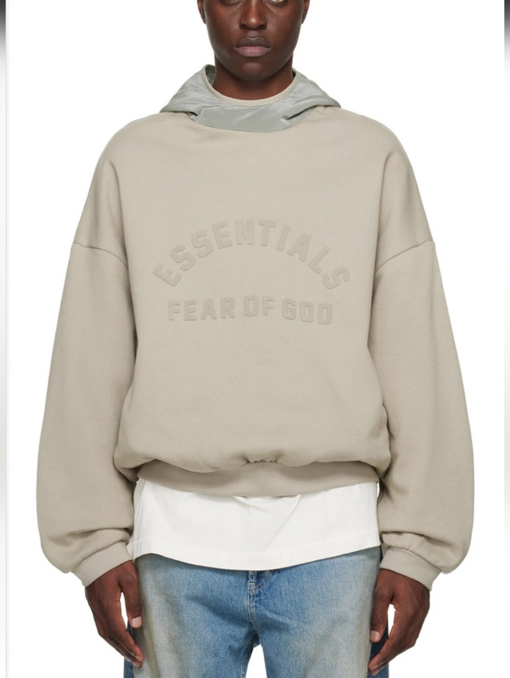 Essentials Fear Of God Hoodie Sweatshirt in Seal Grey/Green Men's XXL